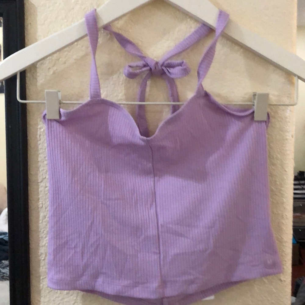 Lilac halter crop top from pac sun